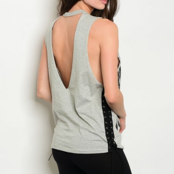 Choker Lion Open Back Top - Picture 2 of 4